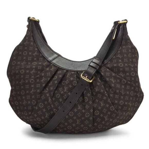 Louis Vuitton Hobo Croissant Moon Sling Bag - Brown Monogram Logo Cross Body - Picture 1 of 10